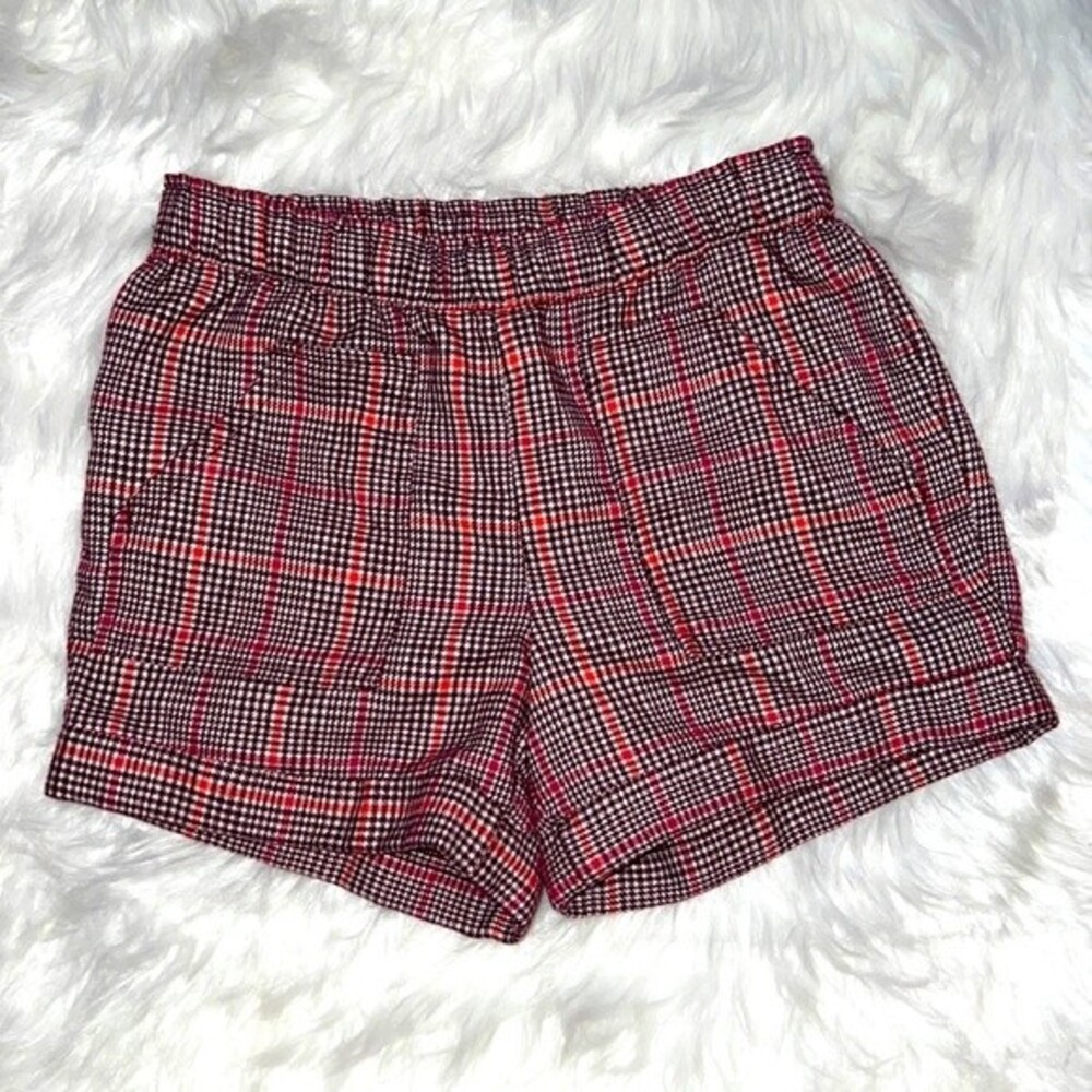 Girls Plaid Shorts W/ Pockets Size Medium 7/8